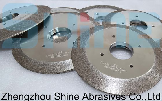 8' 'ইলেক্ট্রোপ্লেটেড CBN শার্পিং হুইল ব্যান্ড গাল কাঠের ব্লেডগুলি তীক্ষ্ণ করার জন্য