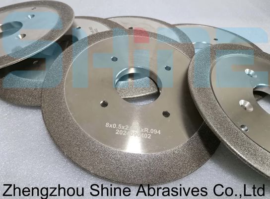 8' 'ইলেক্ট্রোপ্লেটেড CBN শার্পিং হুইল ব্যান্ড গাল কাঠের ব্লেডগুলি তীক্ষ্ণ করার জন্য