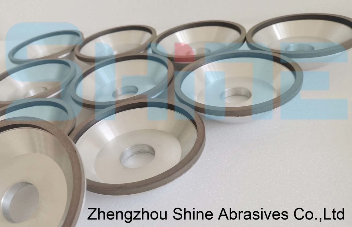 12A2/45° কার্বাইড টপযুক্ত সরঞ্জামগুলির পেষণ করার জন্য রজন বন্ড ডায়মন্ড হুইল